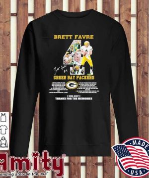 Brett Favre 1992 2007 Green Bay Packers Thanks For The Memories Shirt,  hoodie, sweater, long sleeve and tank top