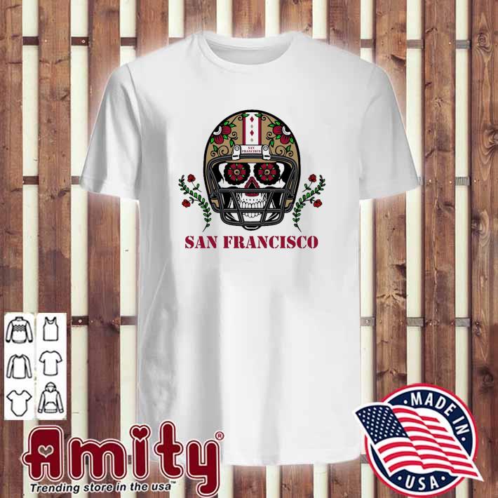 San Francisco Football Helmet Sugar Skull Day Of The Dead