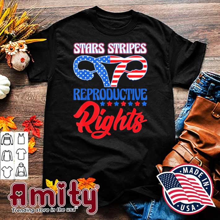 Stars & Stripes & Reproductive Rights American Flag Uterus Shirt
