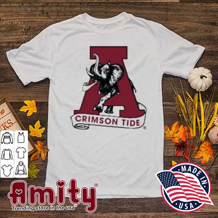 Crimson tide University of Alabama logo and elephants mascot t-shirt