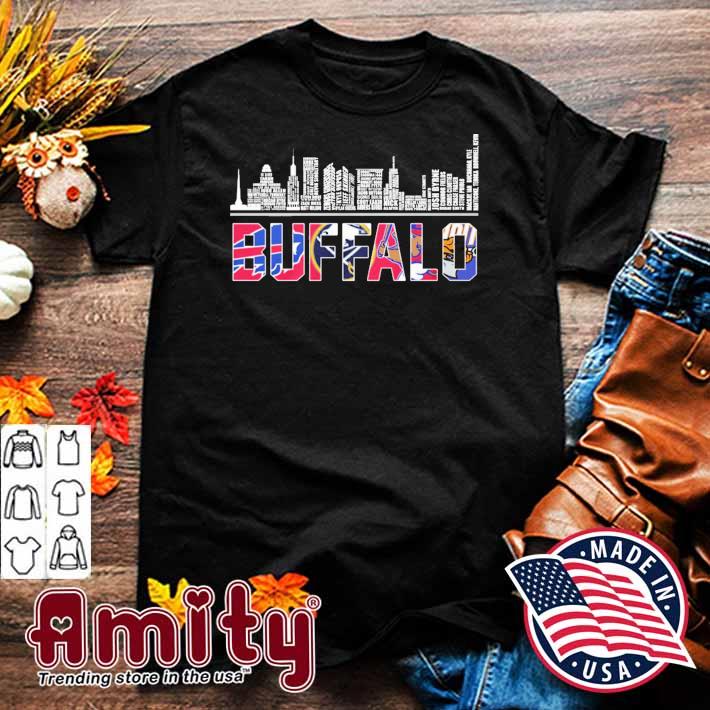 Buffalo Bills City Skyline Text Shirt