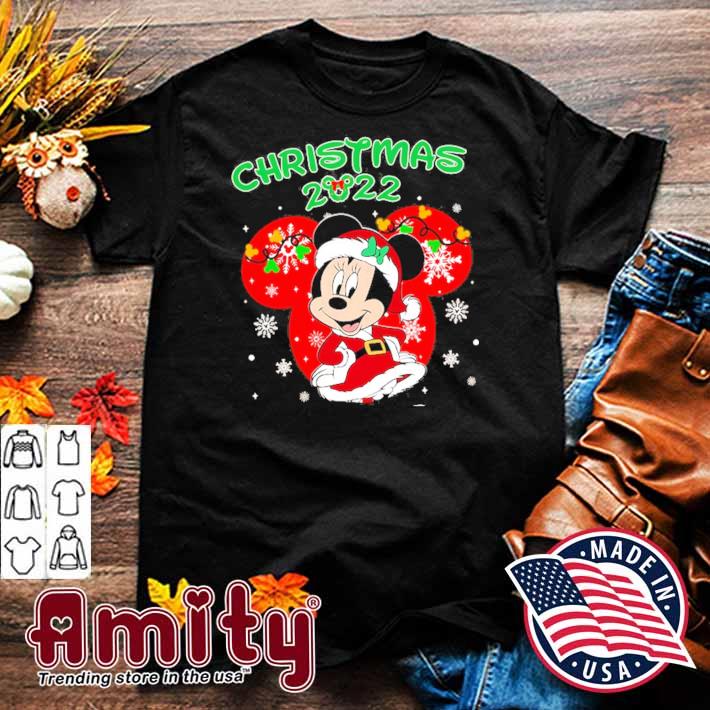 Disney Christmas 2022 Minnie mouse santa Christmas 2022 t-shirt