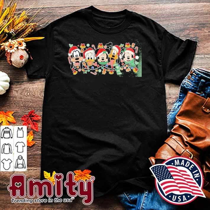 Mickey and friend Christmas Disney ears Christmas Mickey Minnie mouse and Donald Daisy duck and Groofy Pluto dog Christmas 2022 t-shirt