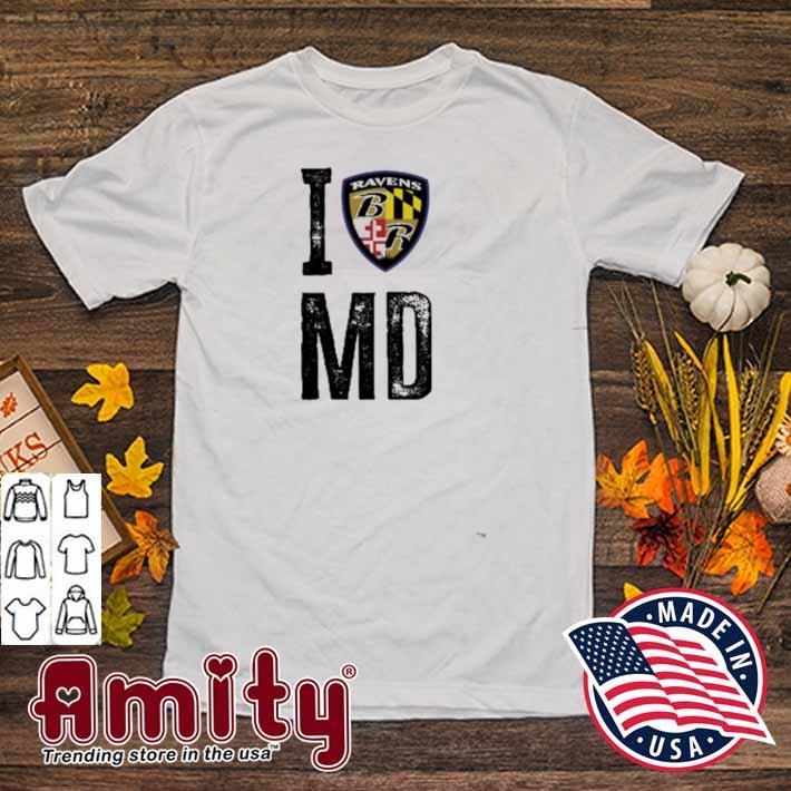 Baltimore ravens new era I heart md 2022 t-shirt
