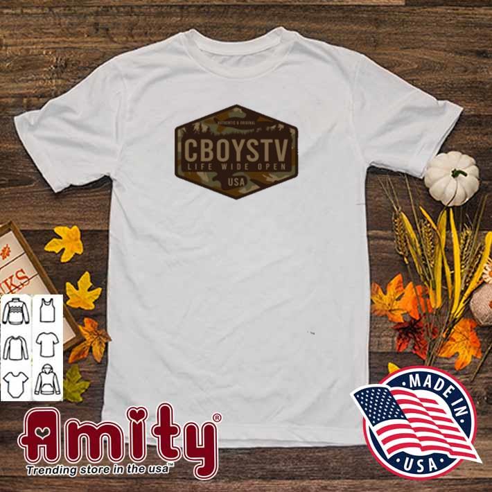 Cboystv life wide open USA backwoods t-shirt