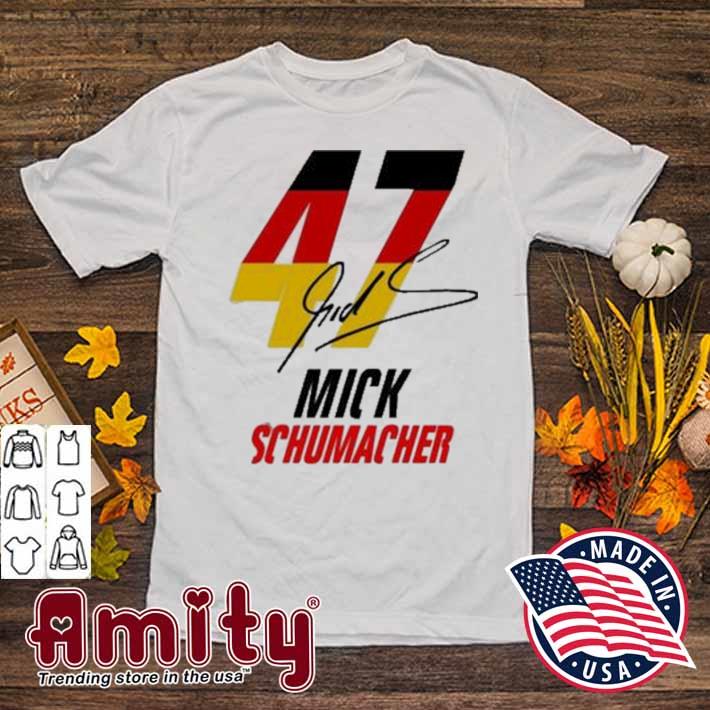 Pride of german Mick Schumacher 47 signature t-shirt