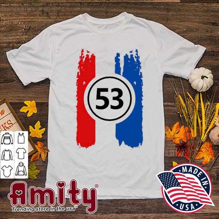 Number 53 Herbie 53 the love bug t-shirt