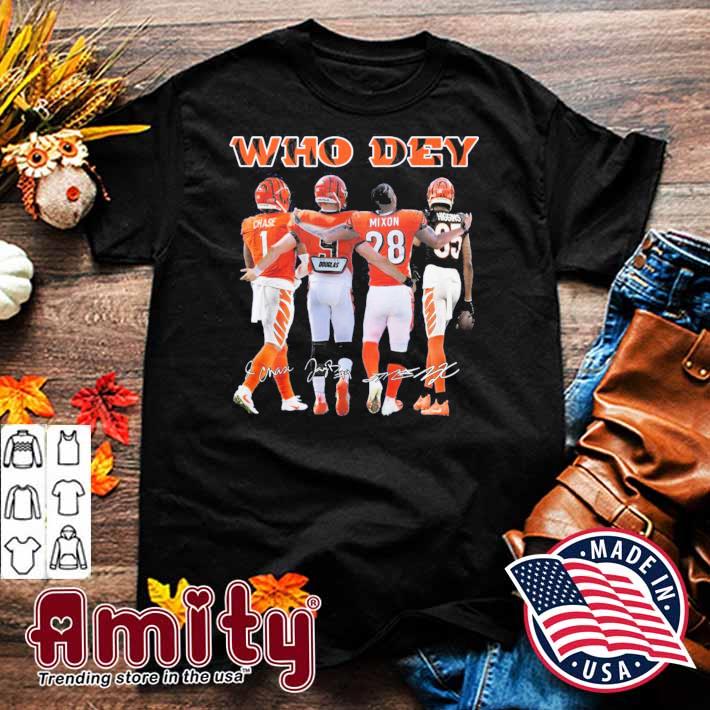 Cincinnati Bengals Who Dey Chase Mixon Signatures 2023 Unisex T