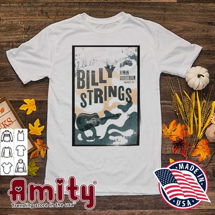 Billy strings feb 26th 2023 live at the Ryman Aditorium Nashville TNposter t-shirt