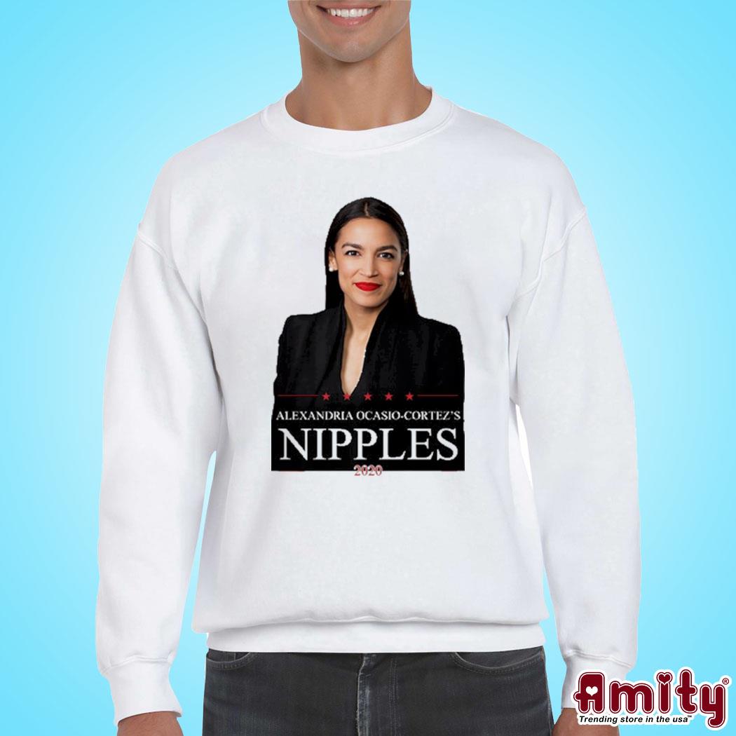 AOC Nipples Alexandria Ocasio-Cortez AOC See Through T-Shirt