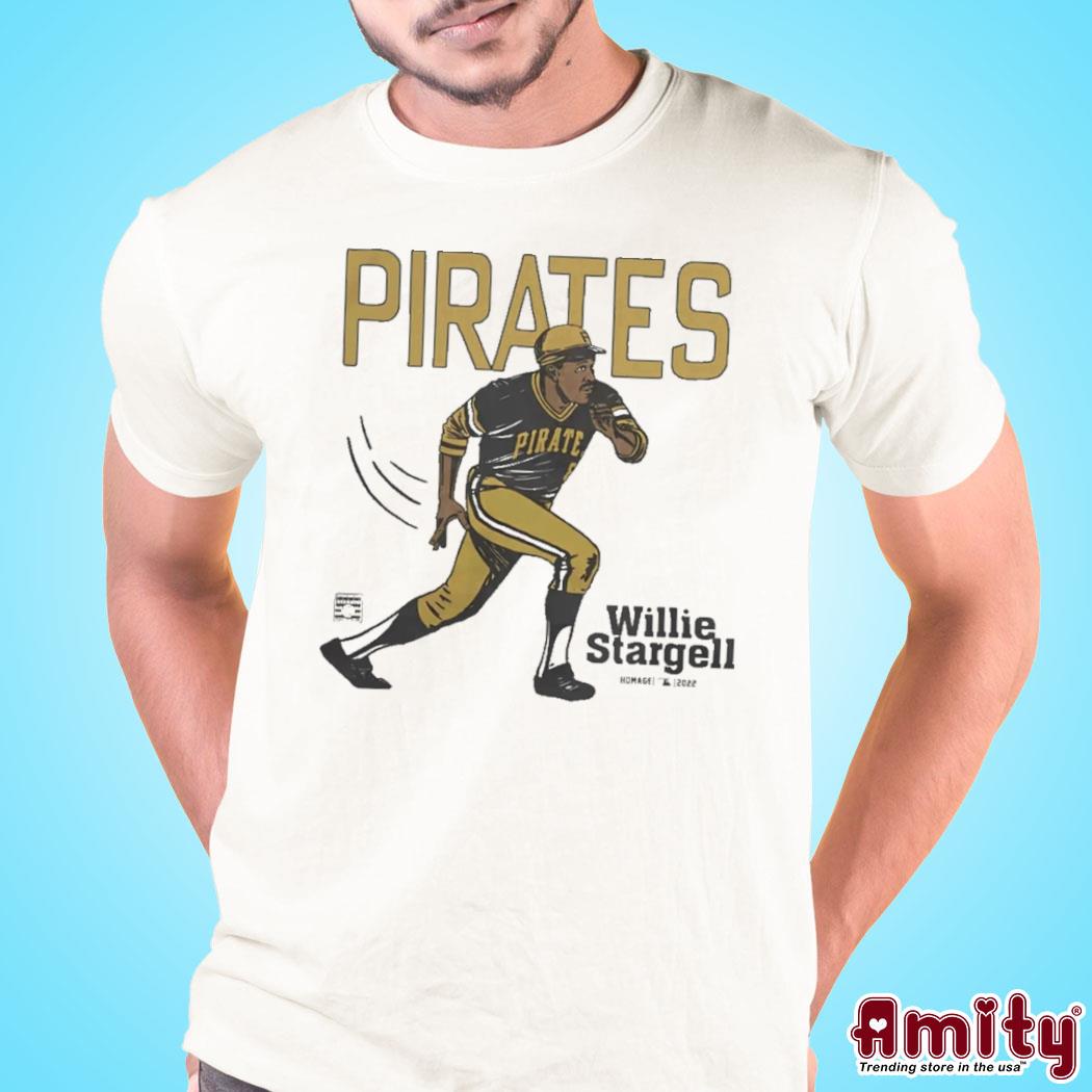 Pirates Willie Stargell Stars T-Shirt from Homage. | Gold | Vintage Apparel from Homage.