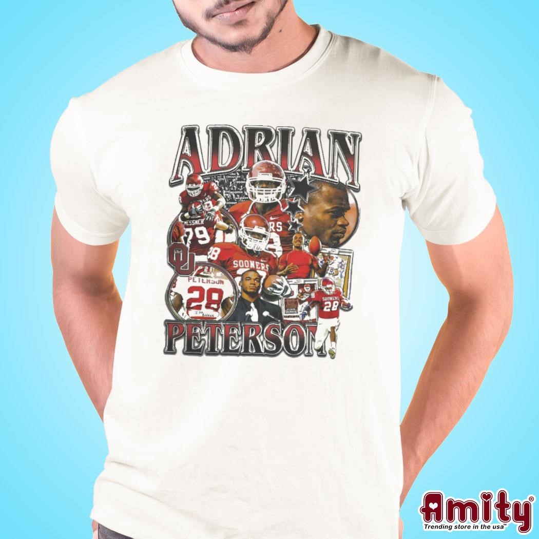 Awesome Adrian Peterson Oklahoma photo design t-shirt