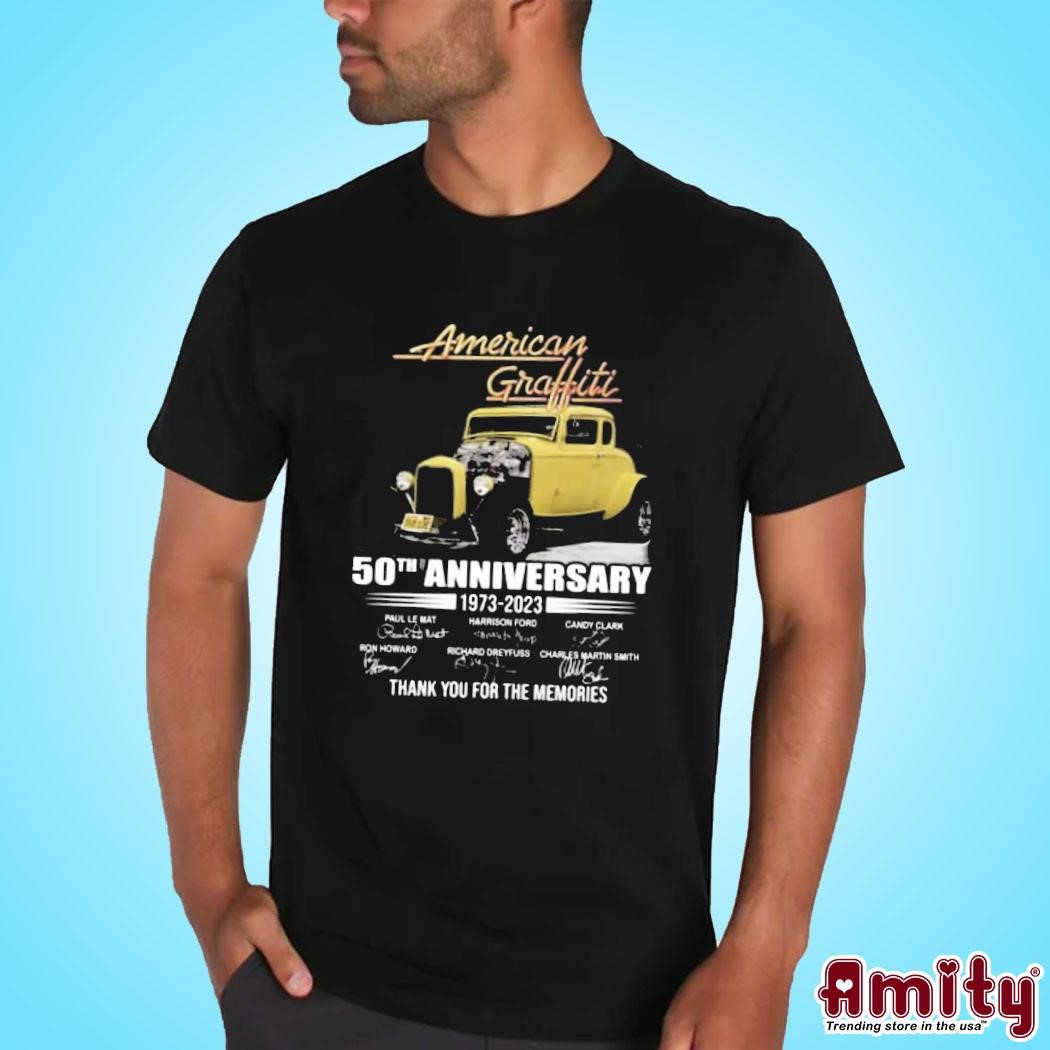 Awesome American Graffiti 50th Anniversary 1973 – 2032 Thank You For The Memories Car photo design T-shirt