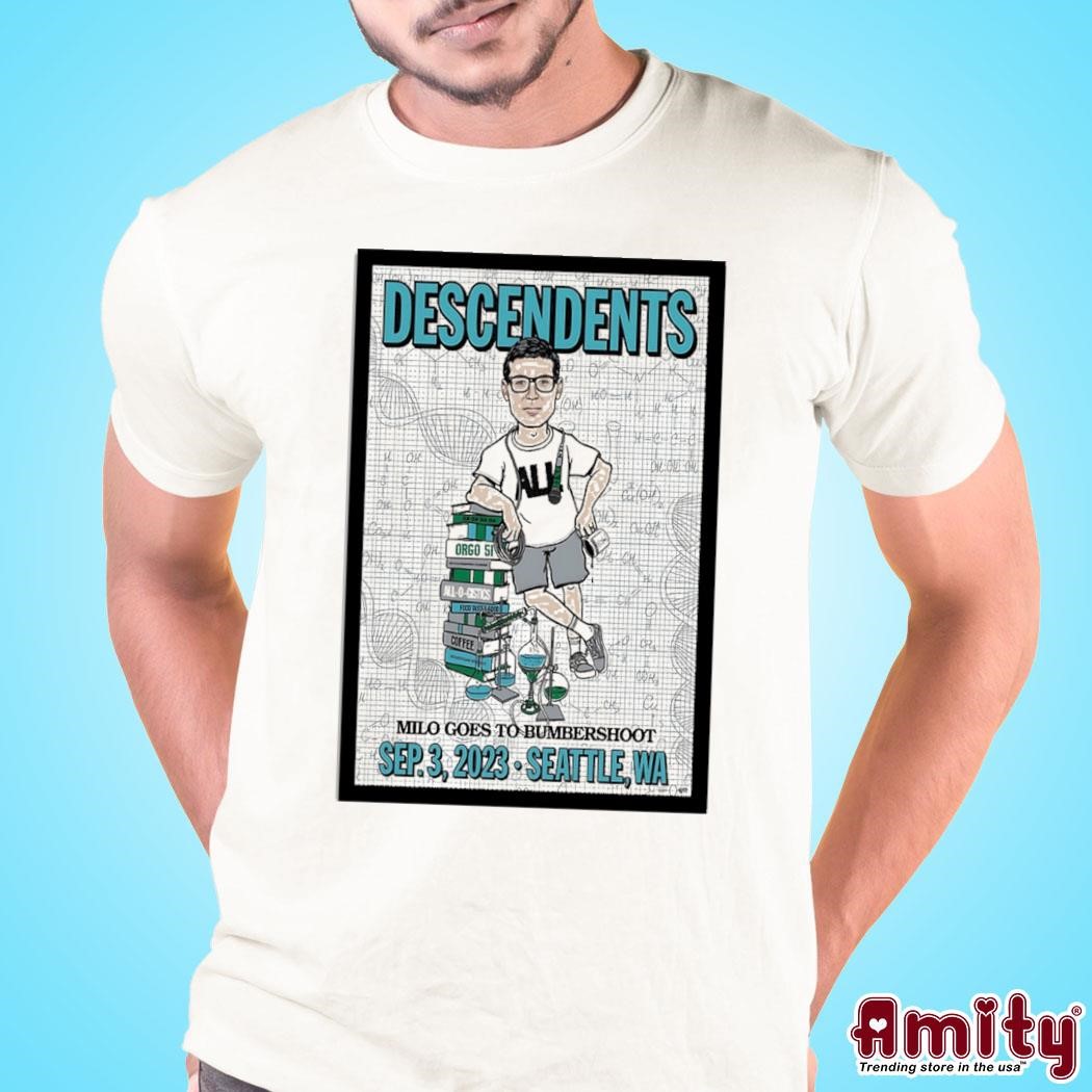 Awesome Descendents tour 2023 Seattle WA art poster design t-shirt