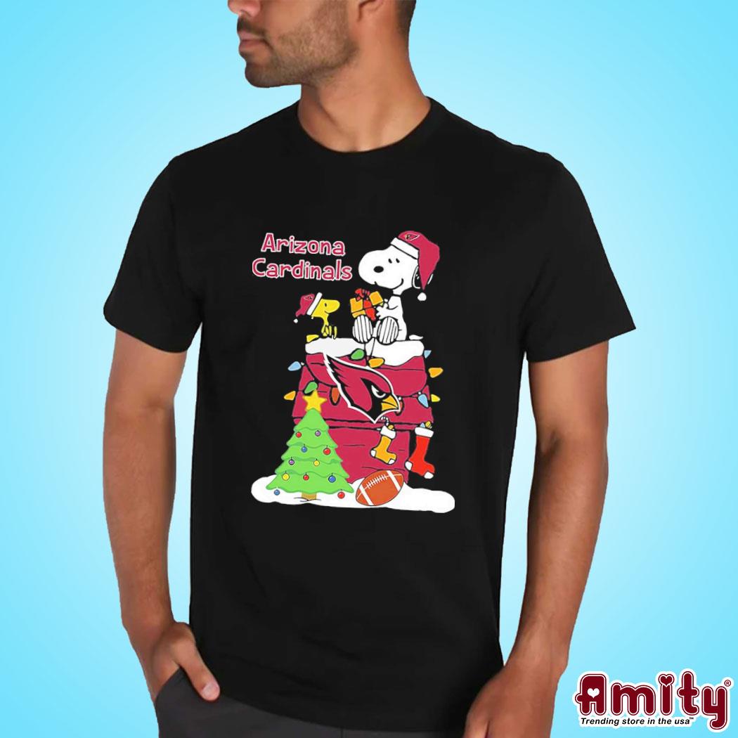 Arizona Cardinals Santa Snoopy Brings Christmas To Town T-Shirt