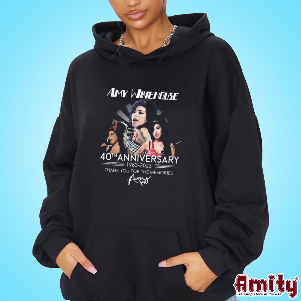 Amy Winehouse 40th Anniversary 1983 2023 Thank You For The Memories Signature T-s hoodie