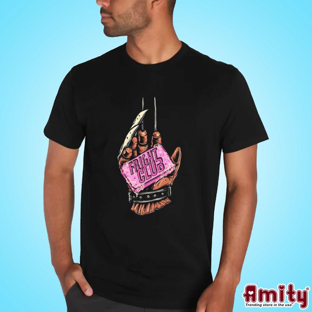 Awesome fright club Freddy Krueger art design t-shirt