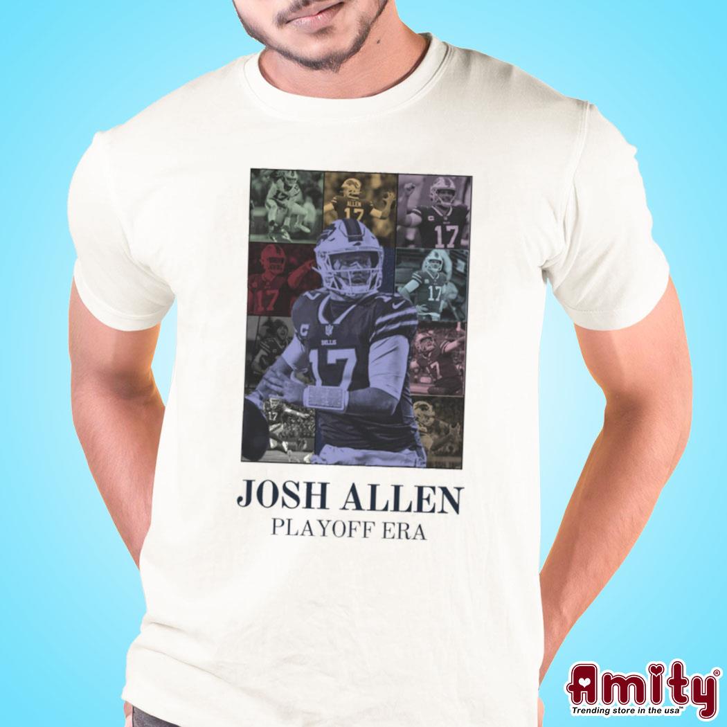 Awesome josh Allen playoff era Buffalo Bills Buffalo Football photo design t-shirt