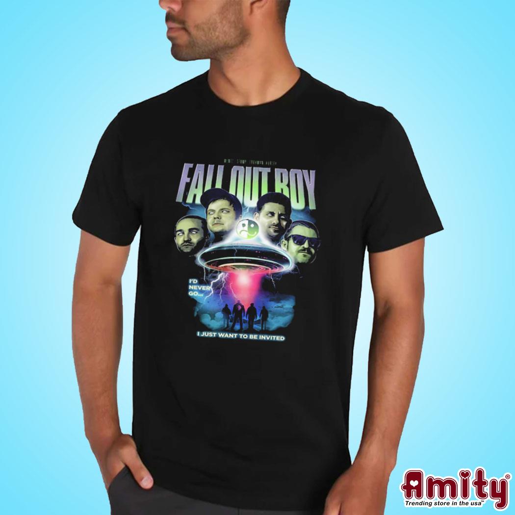 Fall Out Boy I Just Want To Be Invited Halloween I'd Never Go T-shirt