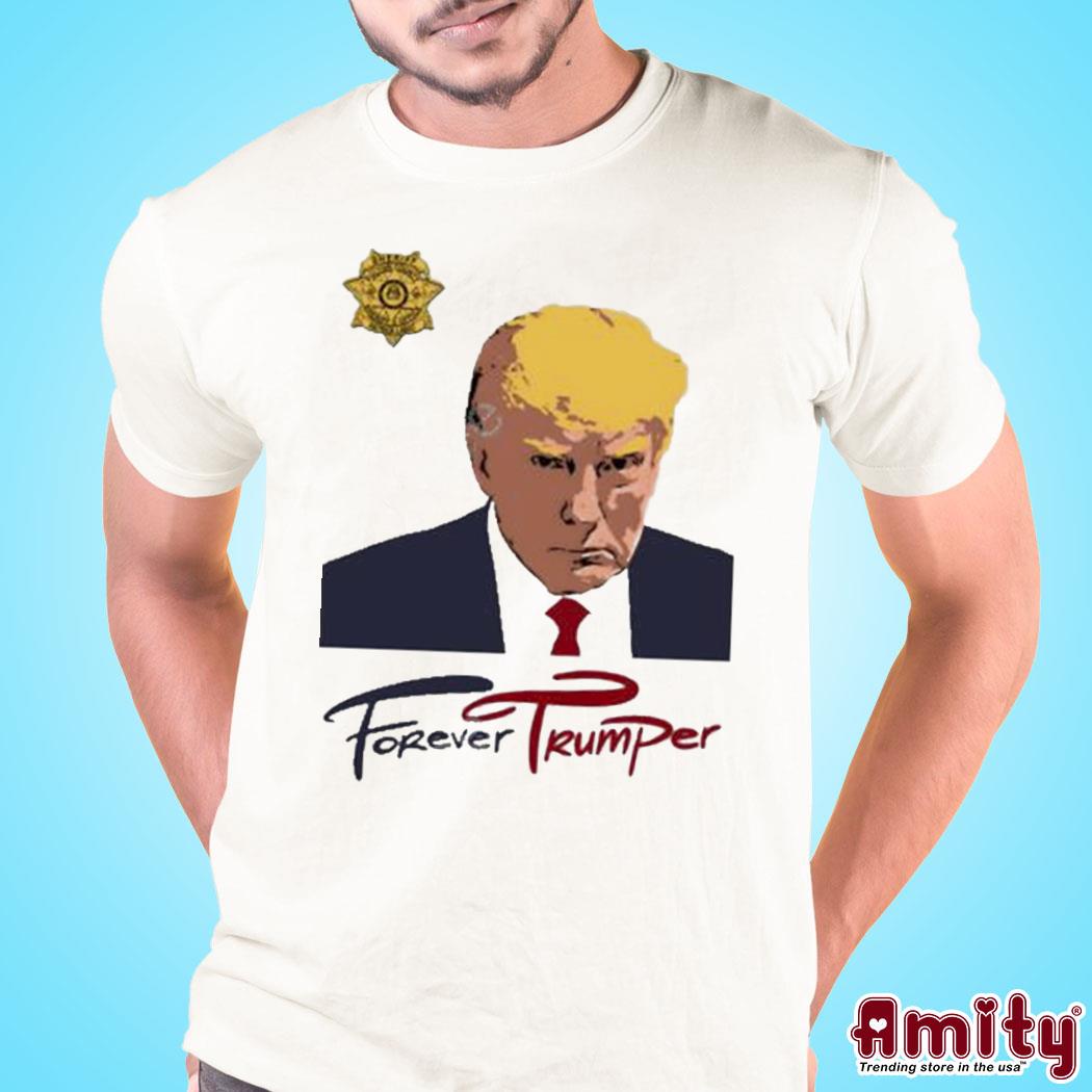 Forever Trumpet shop forever Trump mugshot art design t-shirt