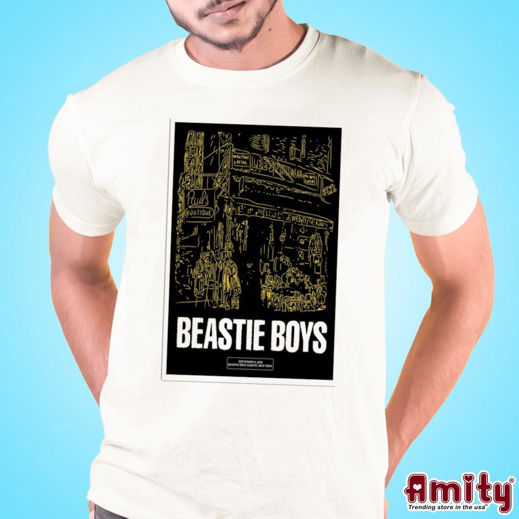 Official Beastie boys sept 9 2023 beastie boys square New York art poster design t-shirt