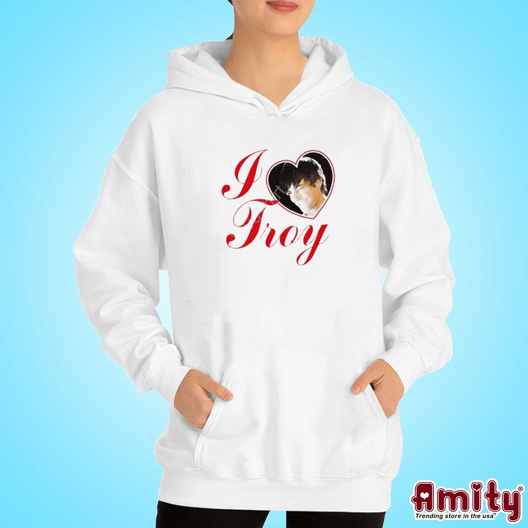 Official Bershka I love troy high school photo design t-s hoodie