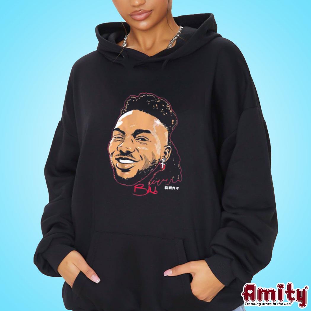 Official Bijan Robinson swag head signature art design t-s hoodie