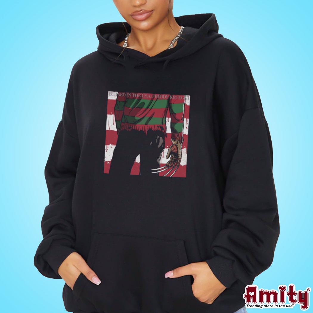 Official Burned in the usa Freddy Krueger art design t-s hoodie