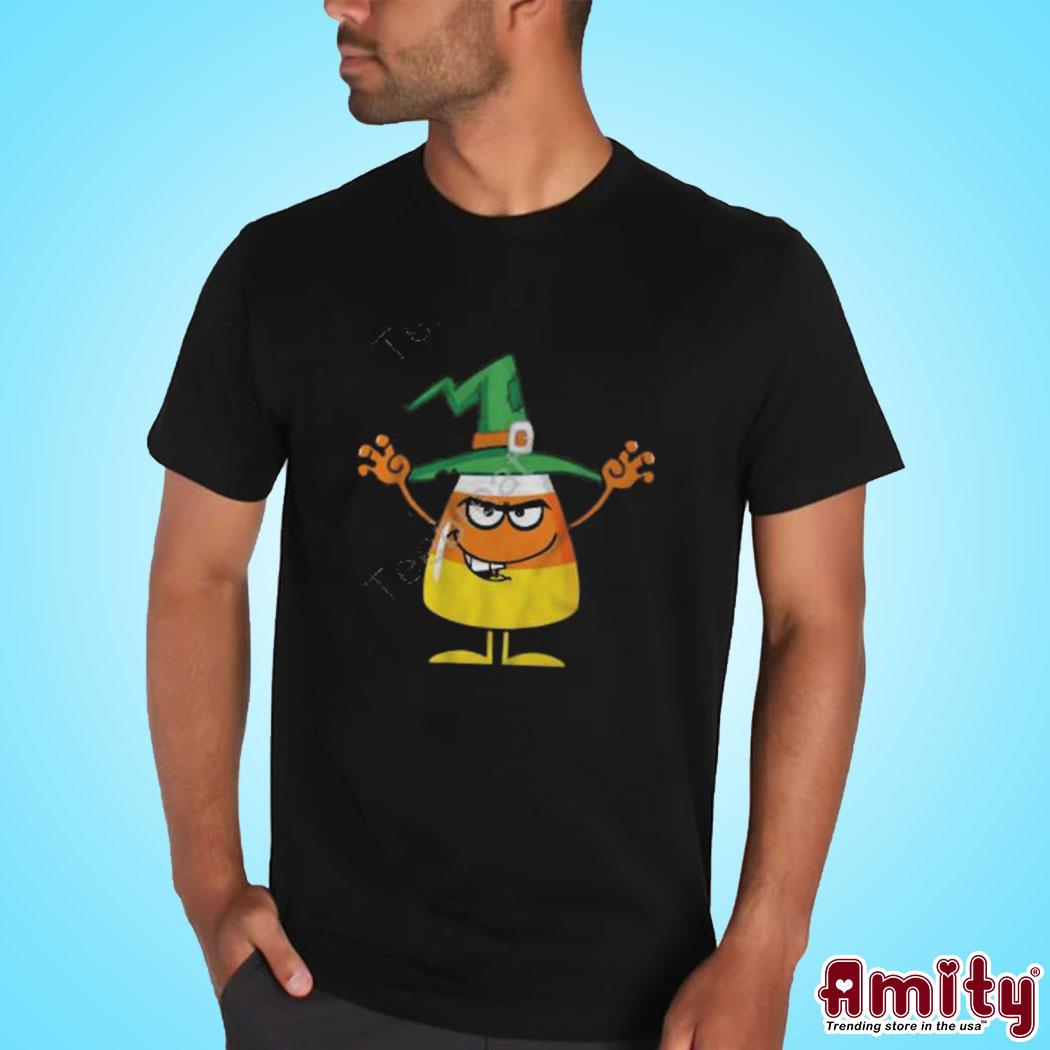 Official Candy corn witch art design t-shirt