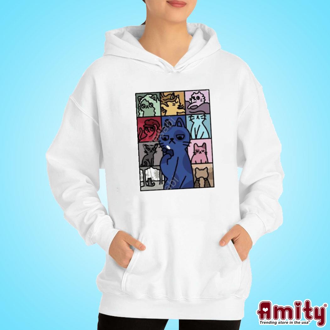 Official Cat midnights the eras tour art design t-s hoodie