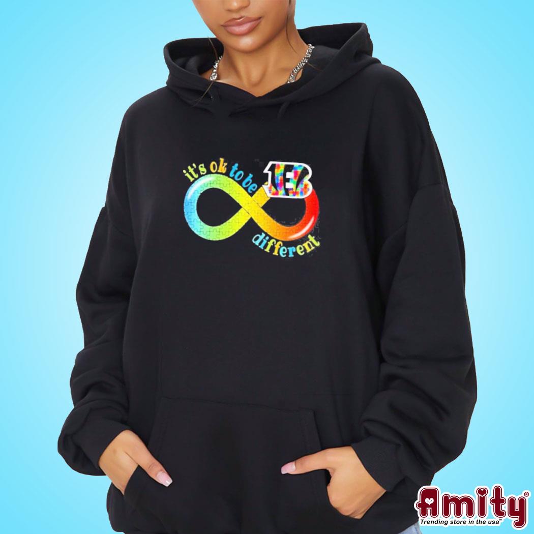 Official cincinnati Bengals It’S Ok To Be Different Autism Infinity Shirt hoodie