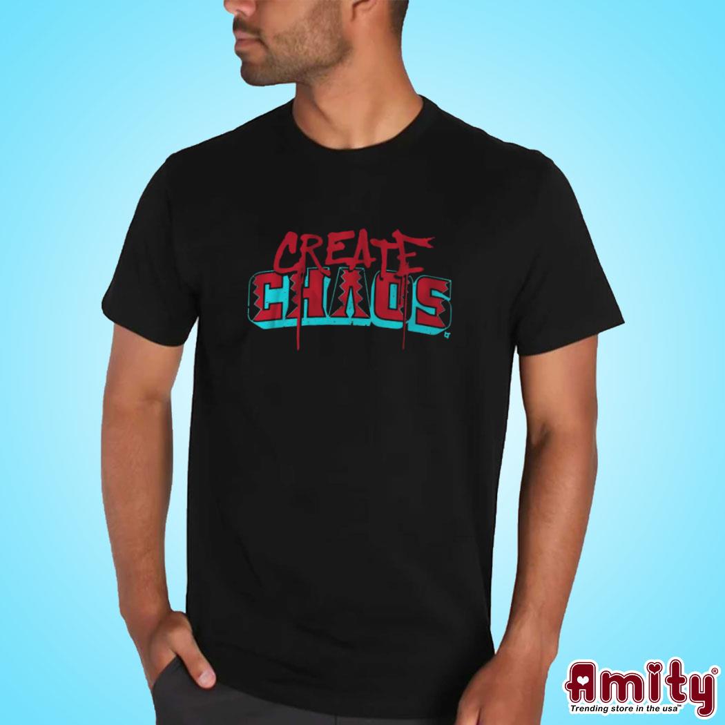 Official Create chaos logo design t-shirt