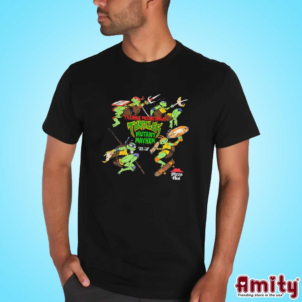 Official Dan hernandez pizza hutnage mutant ninja turtles mutant mayhem art design t-shirt