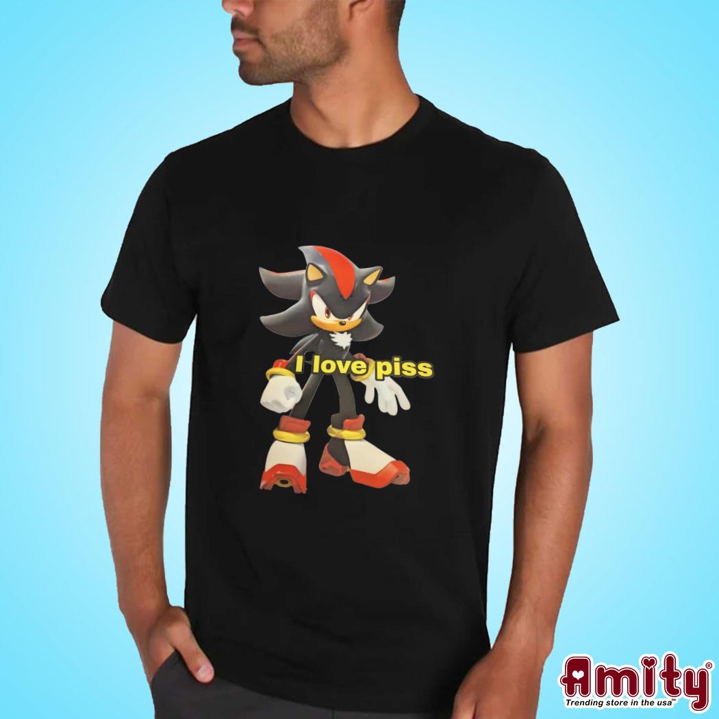 Official Dark Sonic I love piss art design t-shirt