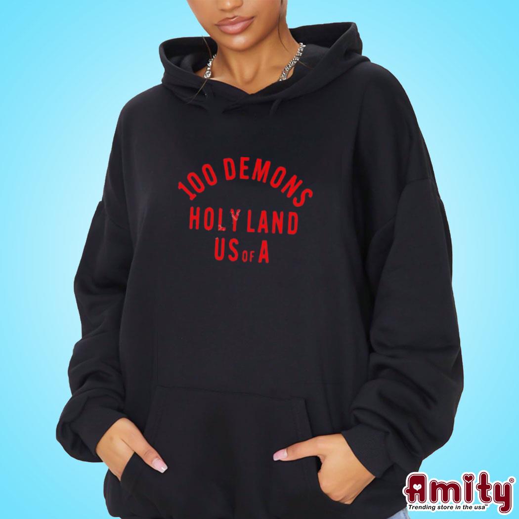 Official Deathwish merch 100 demons holyland us of a t-s hoodie