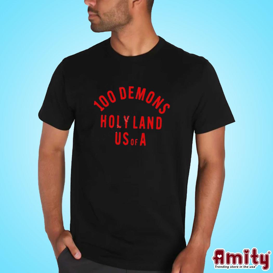 Official Deathwish merch 100 demons holyland us of a t-shirt