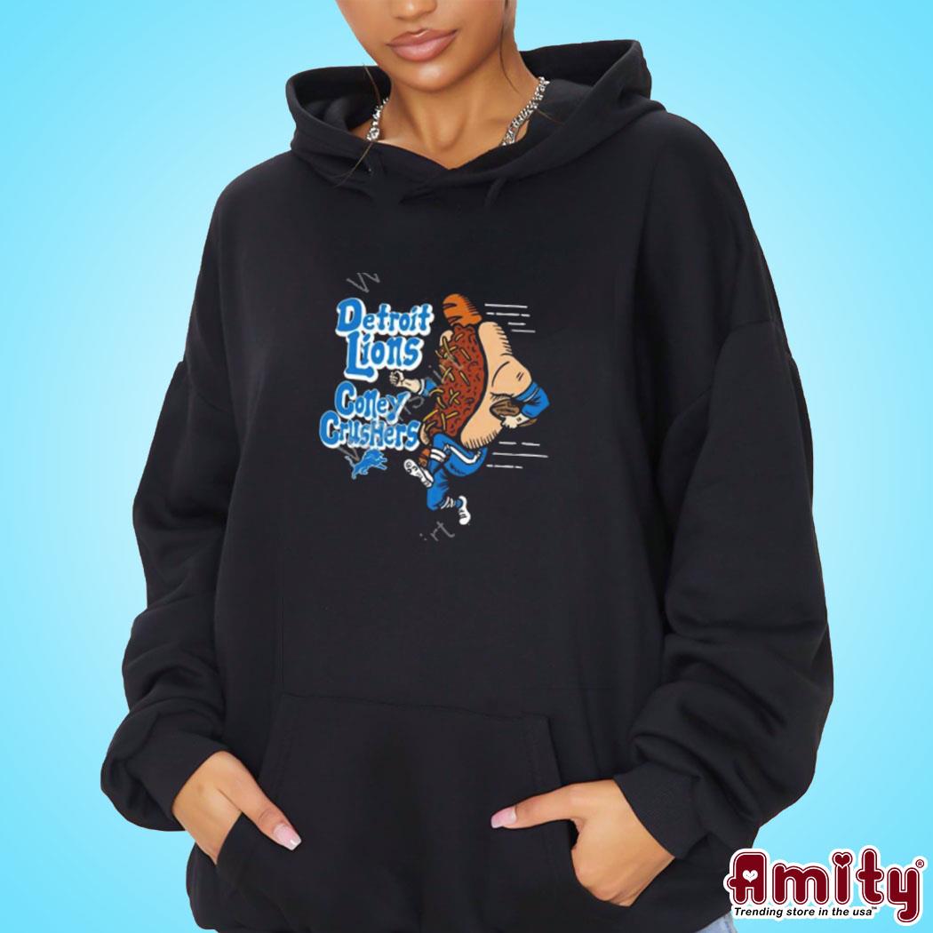 Official Detroit lions coney crushers art design t-s hoodie