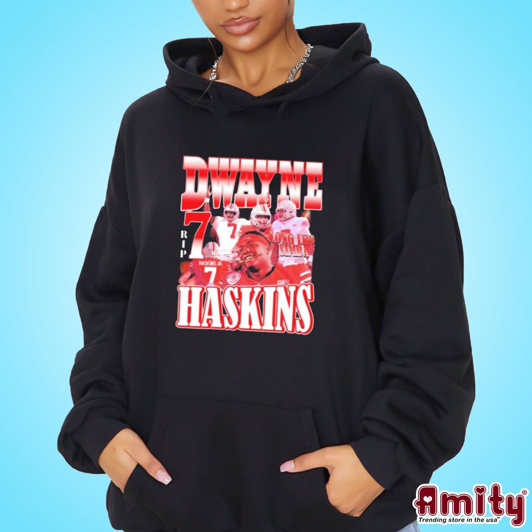 Official Dov Kleiman Dwayne Haskins rip photo design t-s hoodie