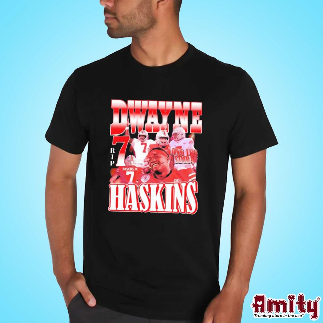 Official Dov Kleiman Dwayne Haskins rip photo design t-shirt