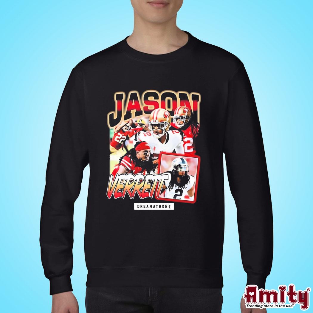 Official Drake Jackson rocking a Jason Verrett photo design t