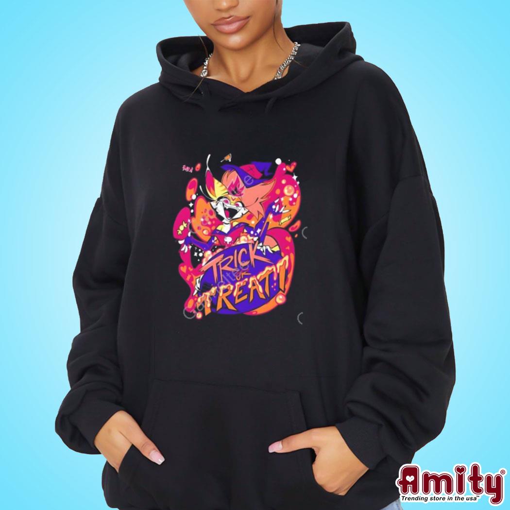 Official Hazbin hotel merch beelzebub trick or treat art design t-s hoodie