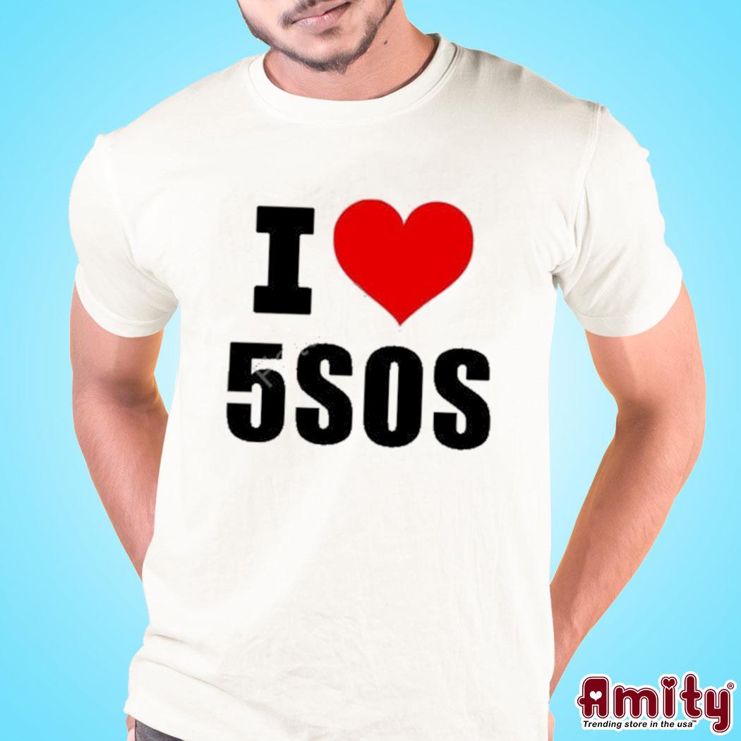 Official I love 5sos logo design t-shirt