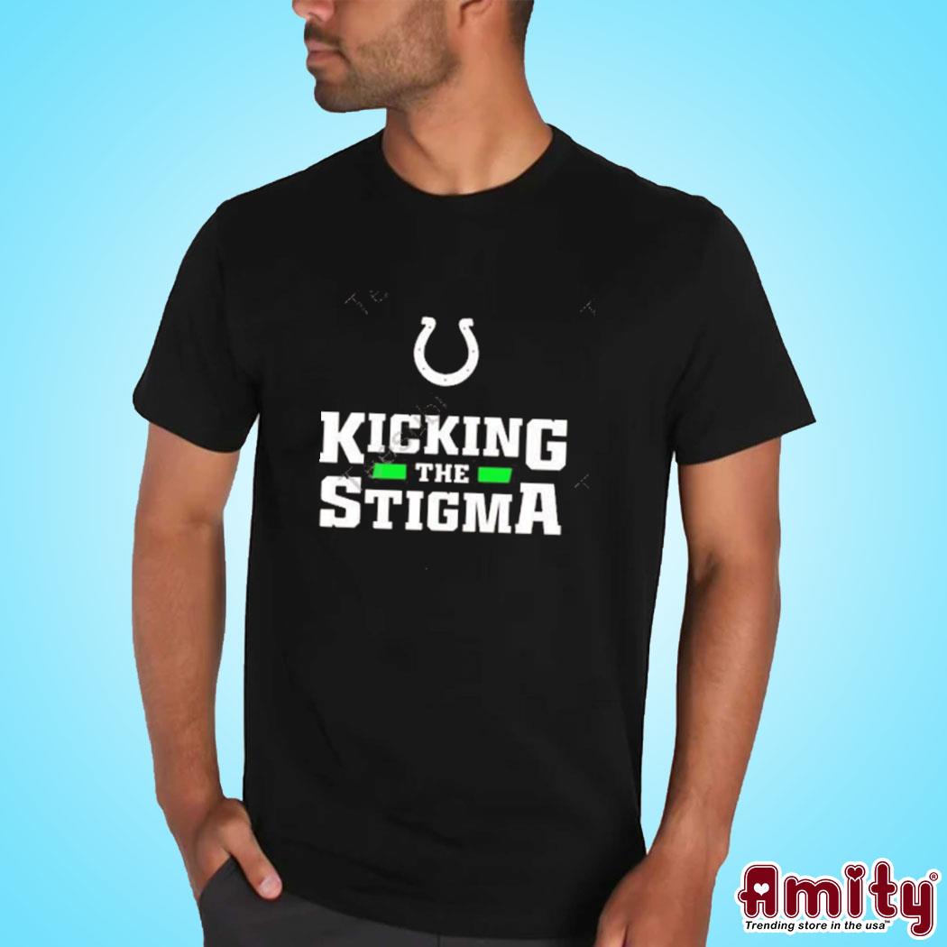 Official Indianapolis Colts Kicking The Stigma I Am Stronger Than My  Darkest Day Logo Design Shirt, hoodie, sweater, long sleeve and tank top