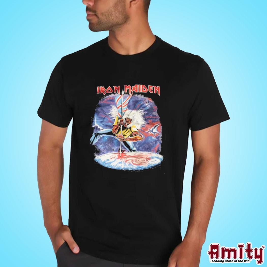 Official Iron maiden remastered beast on the road europe tour art design t-shirt