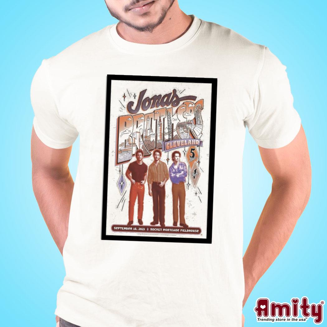 Official Jonas brother Cleveland tour 2023 photo poster design t-shirt