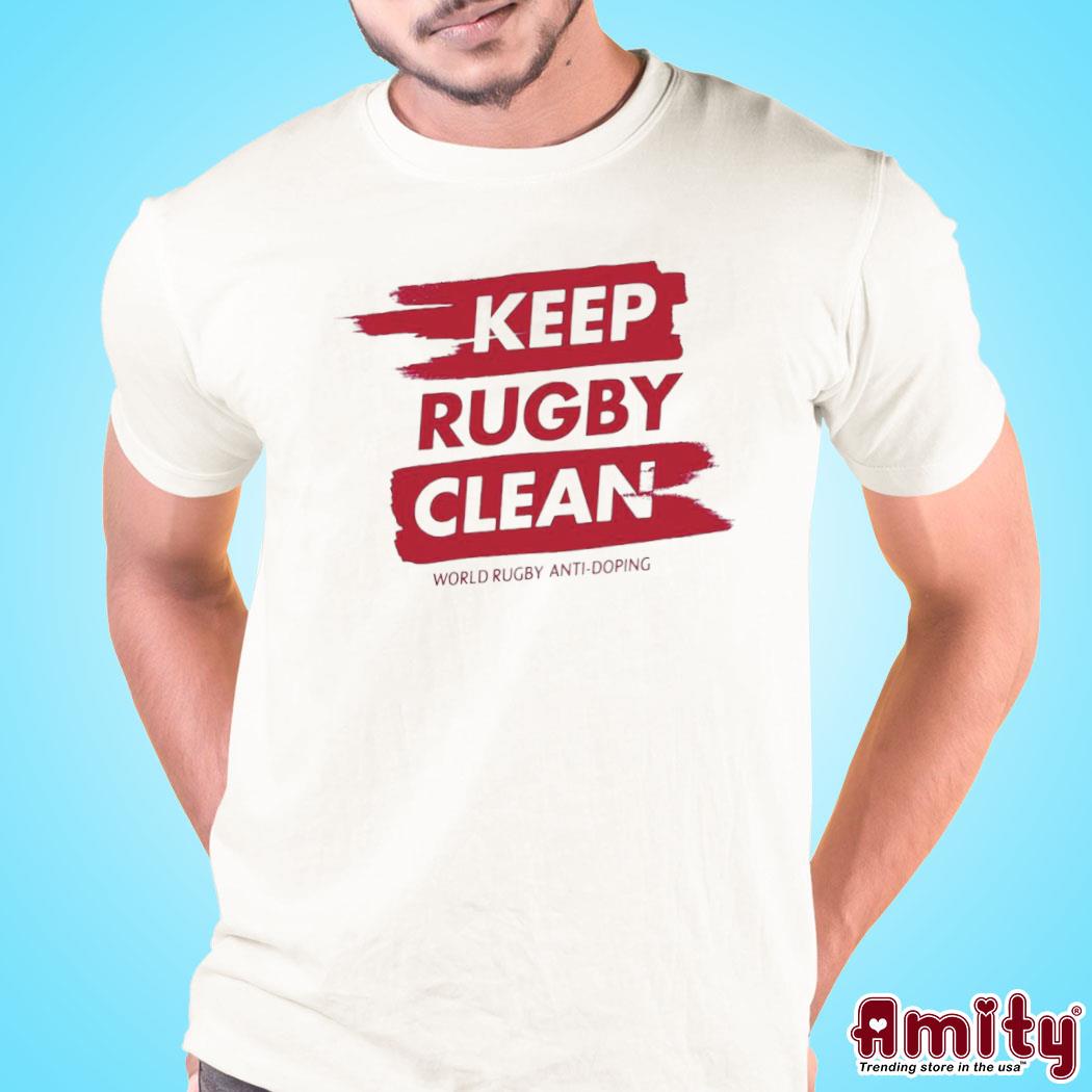 Official Keep rugby clean world cup 2023 world rugby anti doping t-shirt