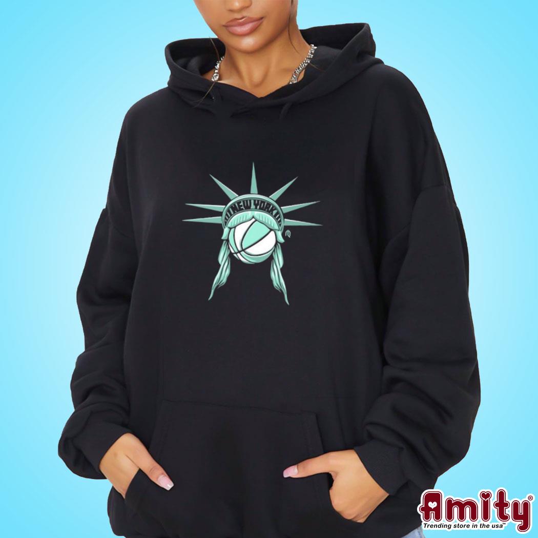 Official Lady liberty New York basketball logo design t-s hoodie