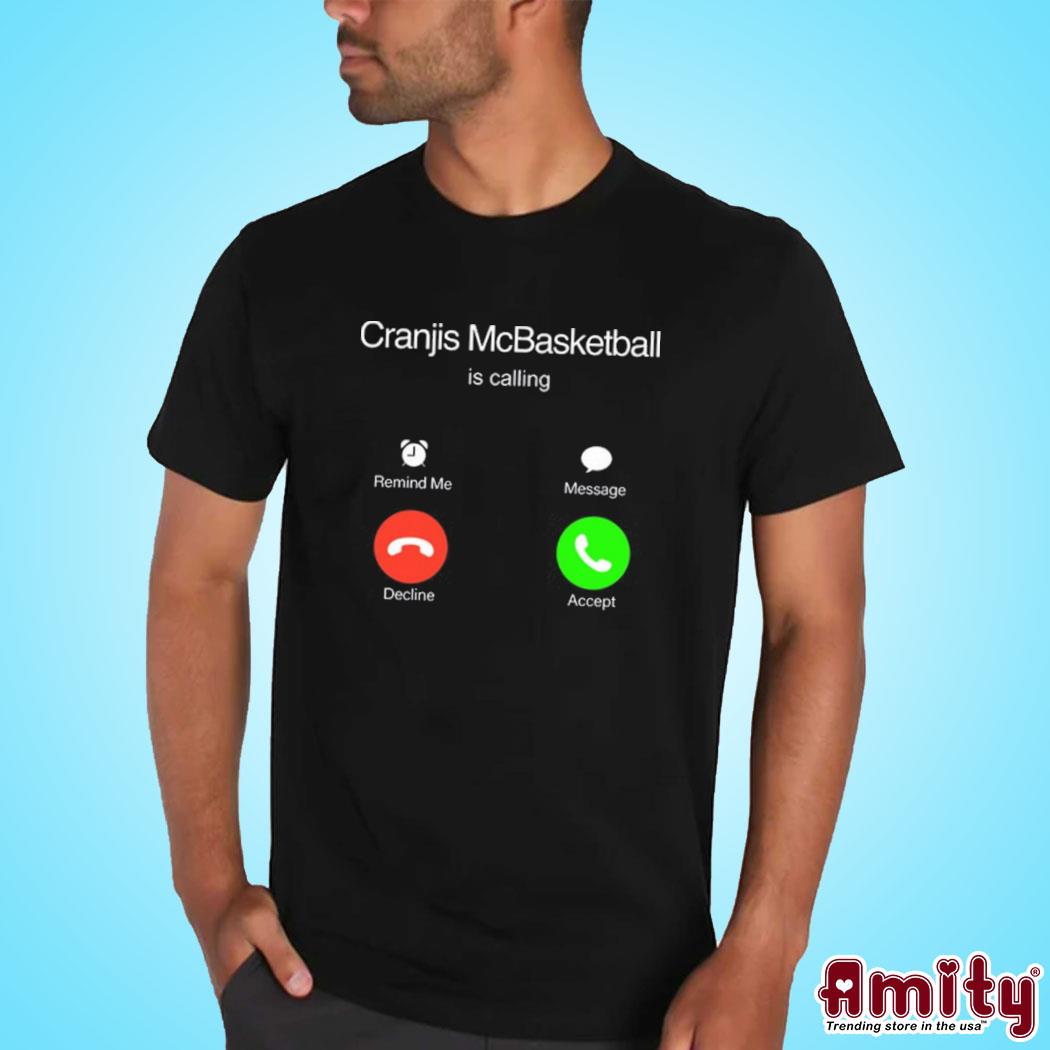 Official Lance Cranjis mcbasketball is calling logo design t-shirt