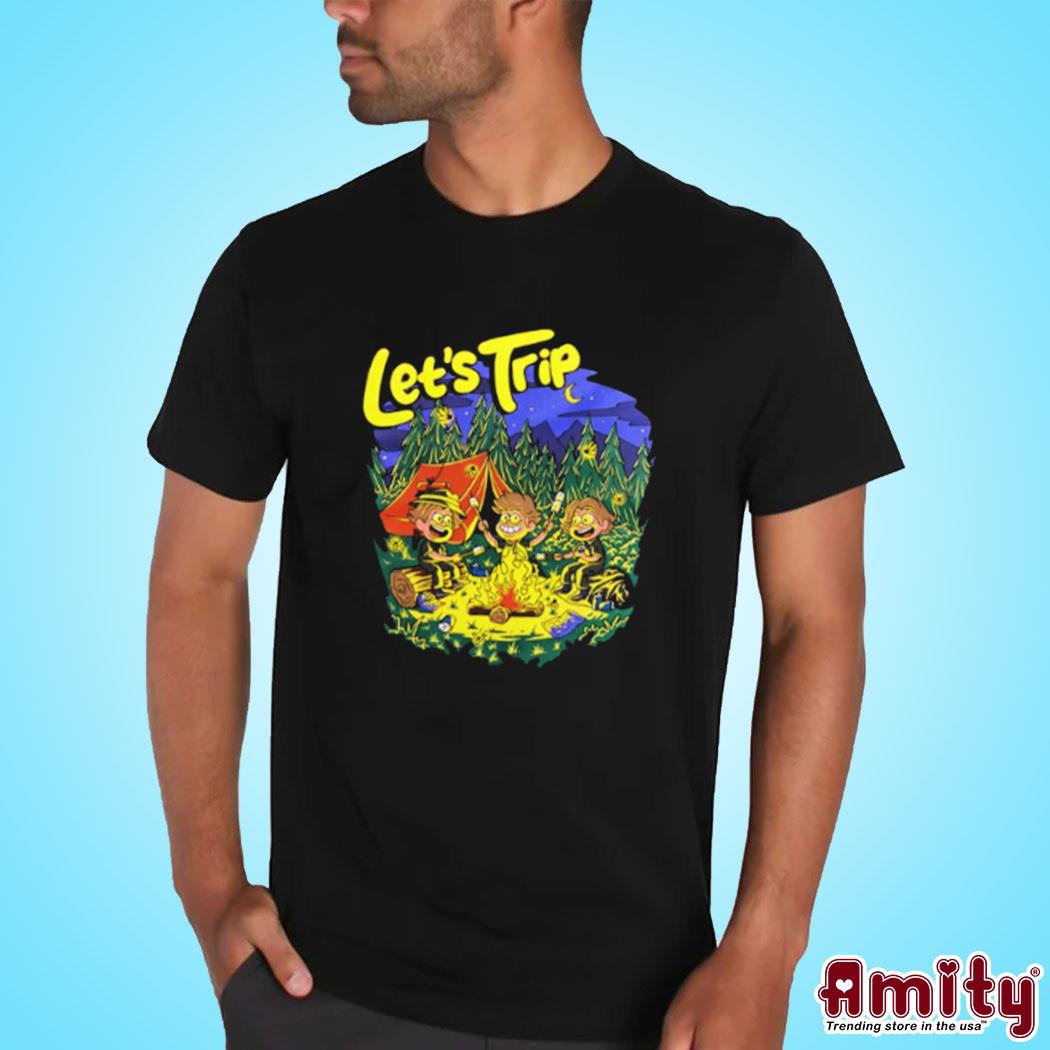 Official Let's trip campfire art design t-shirt