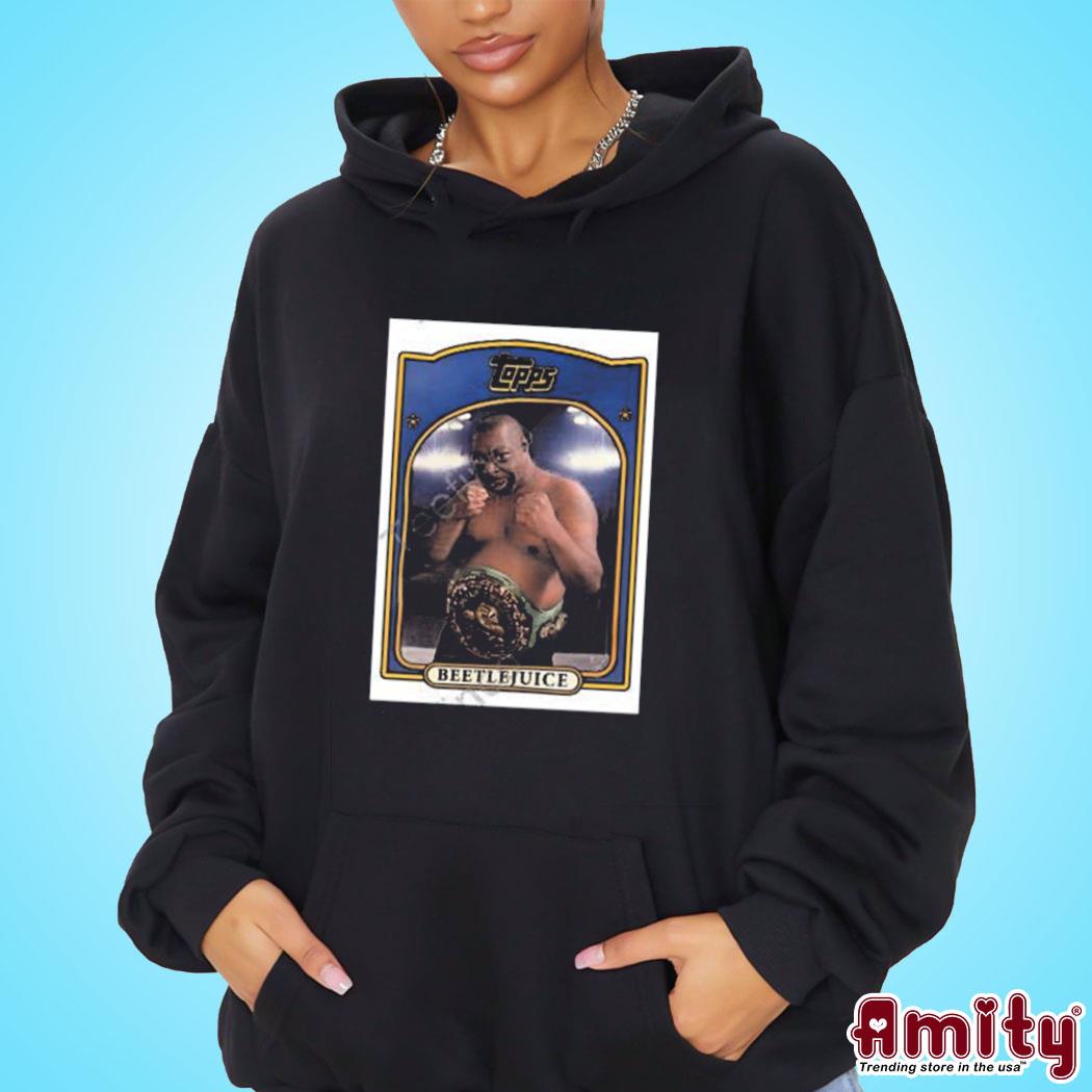 Official Mccaffrey wearing Beetlejuice topps boxing photo design t-s hoodie